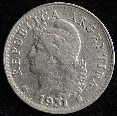 Argentina, 5 Centavos, 1931. Cj#162. Mb