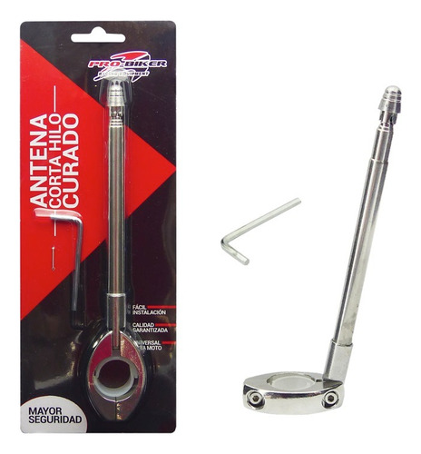 Antena Para Moto, Corta Hilo Curado, Pro-biker Seguridad