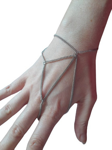 Pulsera Acero Quirúrgico. Body Chain De Mano. Danza Arabe