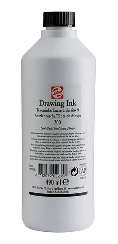 Tinta De Dibujo 490 Ml Talens Color Negro