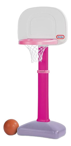 Little Tikes Canasta Basketball Ajustable Rosa 1 Balón / J