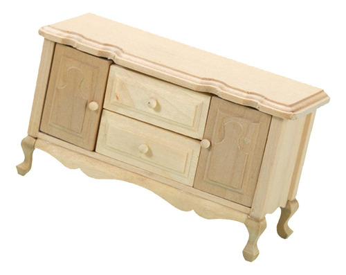 Gabinete De Casa De Muñecas De Madera Escala 1:12 Para