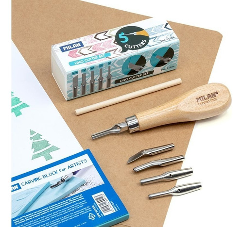 Set Con 5 Gubias Para Tallado De Madera Milan