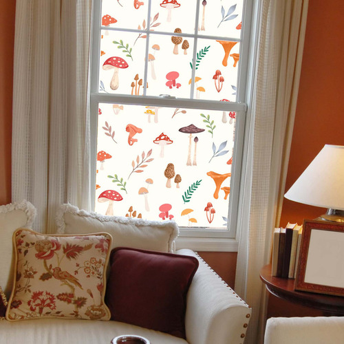 Adhesivo For Ventana Con Estampado Floral En Forma De W Dib