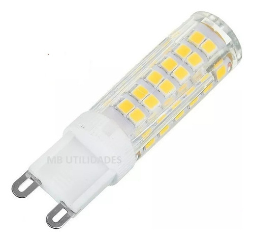 5 Lampada De Led Halopim G9 7w Para Lustres Cor Branco Quente Voltagem 110v