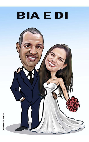 Caricaturas Digital De Fotos Para Casamentos Convites Etc