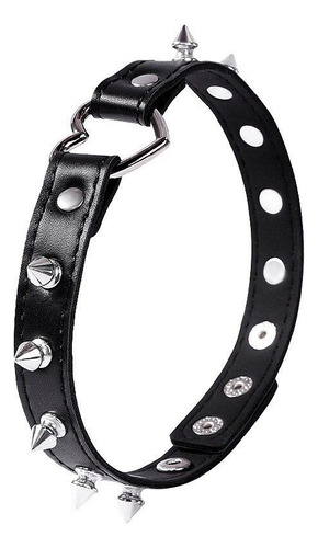 Colar Choker Com Coração E Pinos Gótico