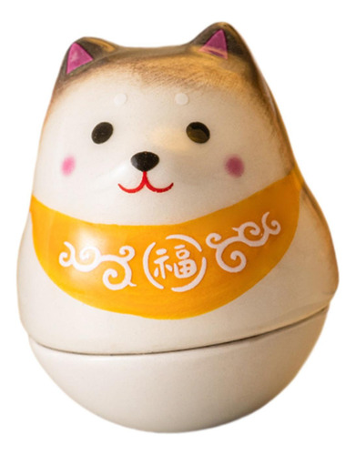 Dog Luco Ceramic Shiba Inu Dolo De Tombler De Amarelo Marrom