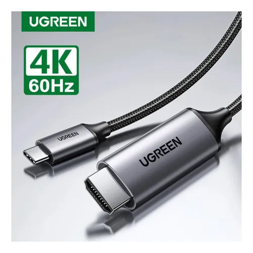 Cable De Video Ugreen Mm142 Usb-c A Hdmi 4k 60hz 1.5m Gris