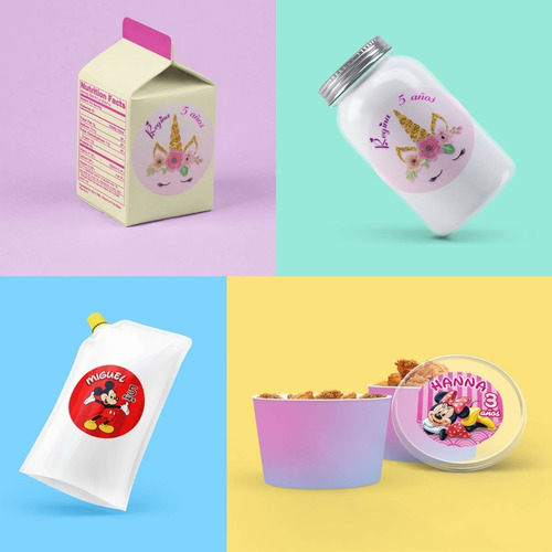 Etiquetas Para Botellas De Cumpleaños Adherible 50 Pz 8.5cm
