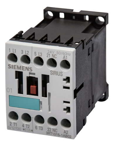 Contactor 7a 1nf 24Vac 50/60 Hz S00 3rt1015-1ab02 Siemens