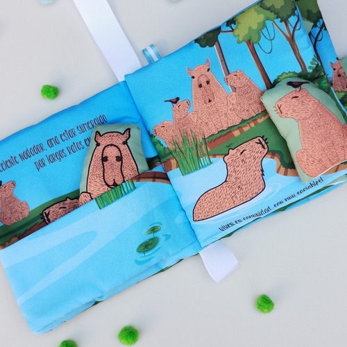 Libro Carpincho Capibara De Tela Con Titeres