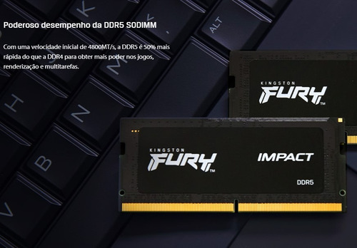 Memória Notebook 32gb Ddr5 Kingston Fury Impact 4800mhz