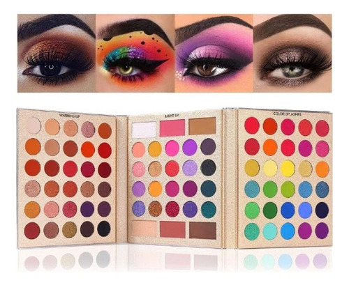 Paleta De Sombras Ojos 86 Colores Brillante Profesional Kit