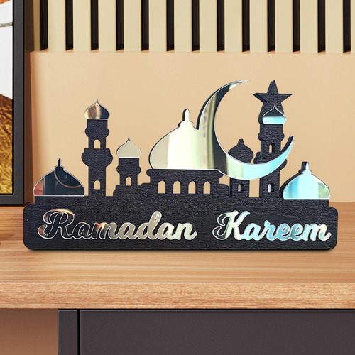 Calendario Ramadán Kareem Decoración De Plata Grande