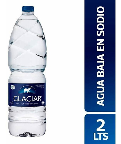 Pack X 6 Unid Agua  Sin Gas 2 Lt Glaciar Aguas Minerales