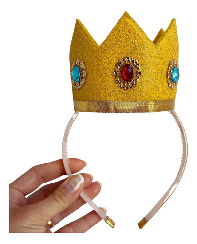 Coroa Acessório Princesa Peach Cosplay Fantasia Carnaval
