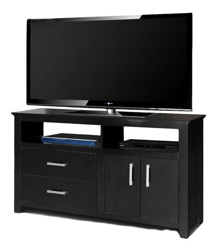 Mesa De Tv Leonor Wengue Këssa Muebles Color Negro