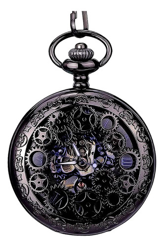 Steampunk - Reloj De Bolsillo Mecánico Con Cadenas Con Dis.
