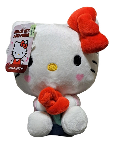Figura, Peluche Plush Hello Kitty Flor 20cm Original Jazware