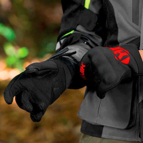Guante Moto Con Protecciones - Hombre - Negro/rojo