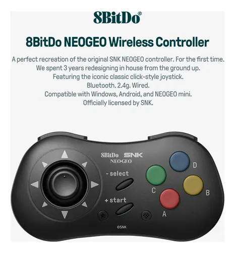 8bitdo - Neogeo Wireless Gaming Controller Gamepad | MercadoLivre
