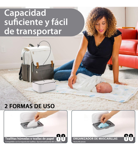 Jitnetiy Dispensador de Toallitas para Bebé Caja de Pañuelos con Tapa a Prueba de Polvo