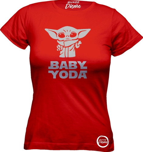 Polera De Mujer Manga Corta Star Wars Baby Yoda