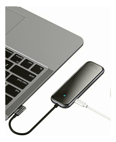 Baseus Hub Adaptador Tipo-c A 3xusb3.0+hd4k+rj45+pd Gris