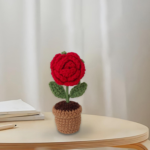 2 Flor De Ganchillo Hecha A Mano, Ramo Tejido A Mano, Mini