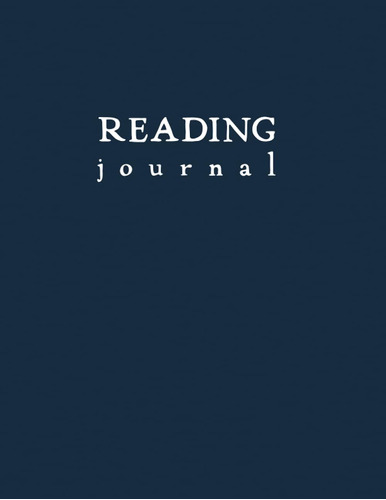 Libro En Inglés: Reading Journal: Dark Blue Softcover Libro