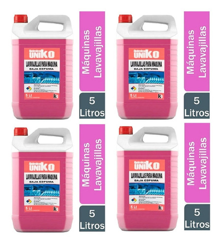 Detergente Para Maquinas Lavavajillas  4 X 5 Lt