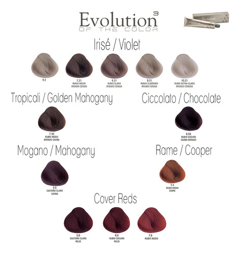 Alfaparf Evolution Coloración Permanente Profesional Cvl Tono 6.35 rubio oscuro dorado caoba