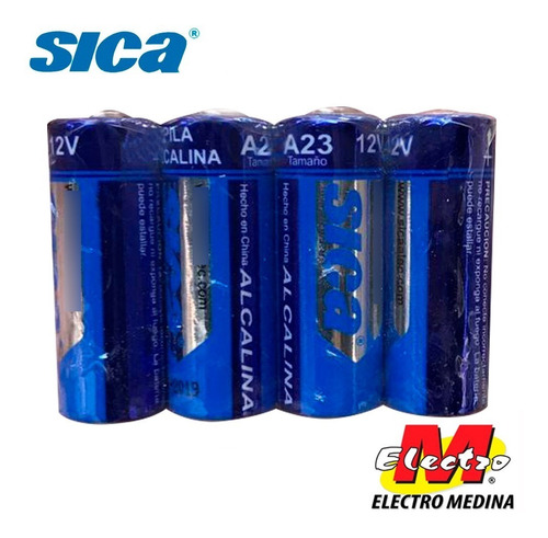 Pila A23 12v Alcalinas Blister Pack X4 Sica  Electro Medina