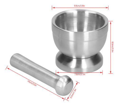 Nuevo Conjunto De Pilón Y Mortero De Acero Inoxidable Para