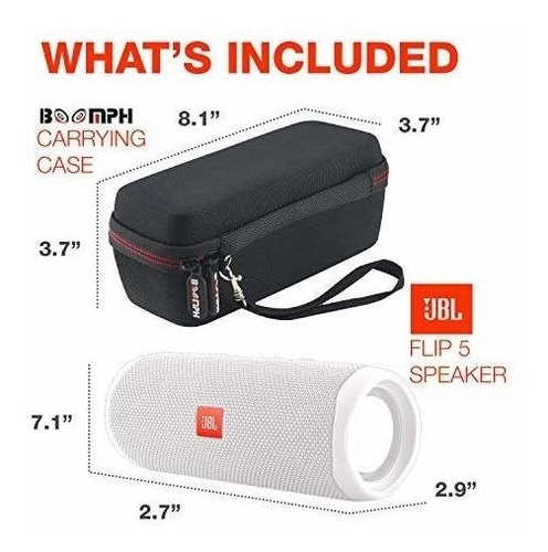 Imagen 4 de 7 de Parlante Jbl Flip 5 Inalambrico Impermeable Con Funda Blanco