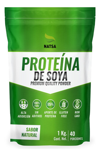Proteina De Soya, 90% Proteina Calidad Premium 1 Kg