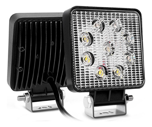 Faro Auxiliar 9 Leds 115mm 27w Auto Agro Camioneta