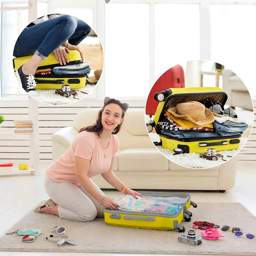 X5 Bolsas Vacio Compresion Bolsa Guardar Ropa 70x100 + Bomba
