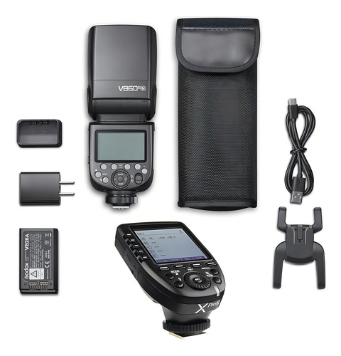 Kit Flash Godox V860iii Ttl Hss P/ Nikon + Rádio Flash Xpron