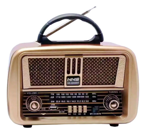 Radio Am Fm Bluetooth Mp3 Usb Clásico Vintage Recargable