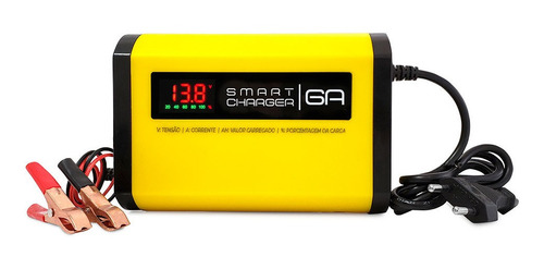 Imagem 8 de 10 de Carregador De Bateria 6a 12v Inteligente Digital P/ Barco Lancha Jet Moto Carro Pickup Jet Ski Motonautica 110-220v Auto