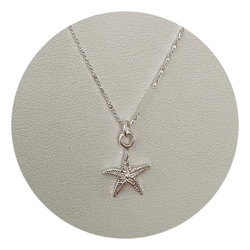 Cadena Con Estrella De Mar En Plata 925