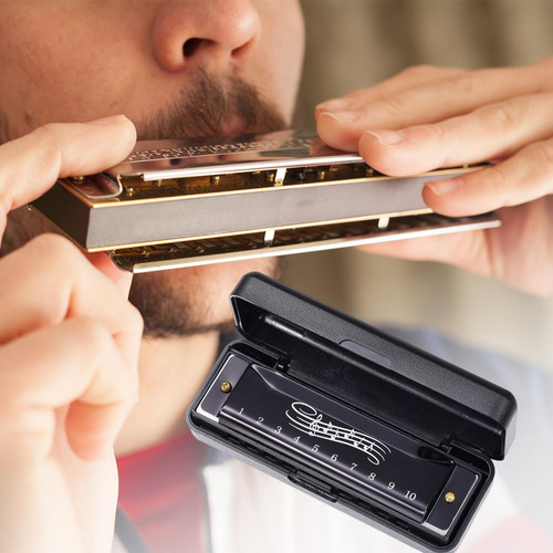 Rgão De Boca Para Crianças Instrumento Musical Preto