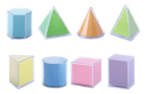 8 Pçs Forma 3d Brinquedos Geométricos Material De