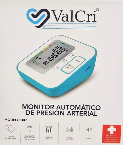 Tensiometro Digital De Brazo Valcri Con Invima