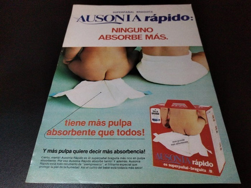 (pb692) Publicidad Clipping Pañales Ausonia * 1981