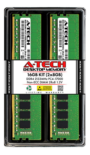 A-tech 16gb (2x8gb) Ddr4 2133mhz Dimm Pc4-17000 Udimm Cl15