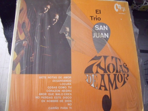 Lp El Trio San Juan, 7 Notas De Amor