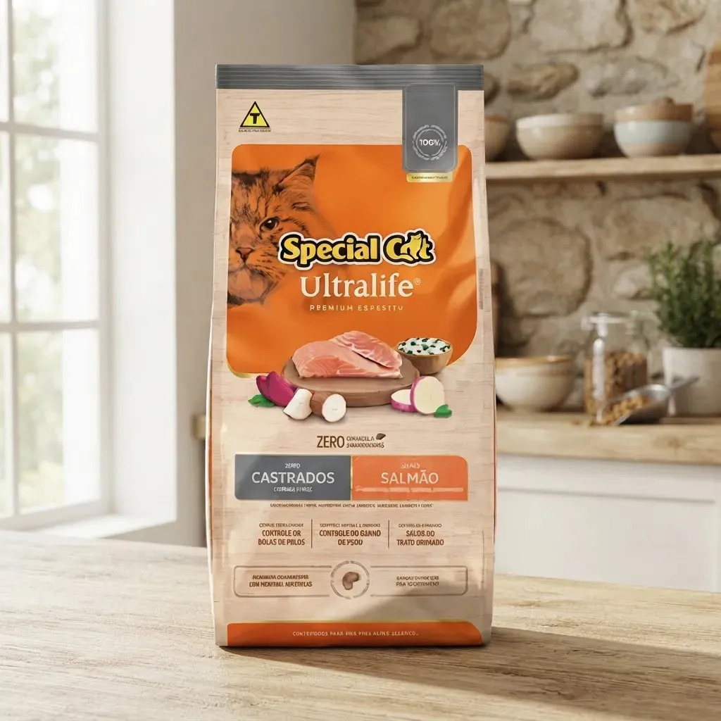 Ração Special Cat Ultralife Castrados Salmão Gato Adulto 10,1kg